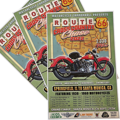 2022 "Route 66 Map" Limited Edition 11"X 17" Event Poster