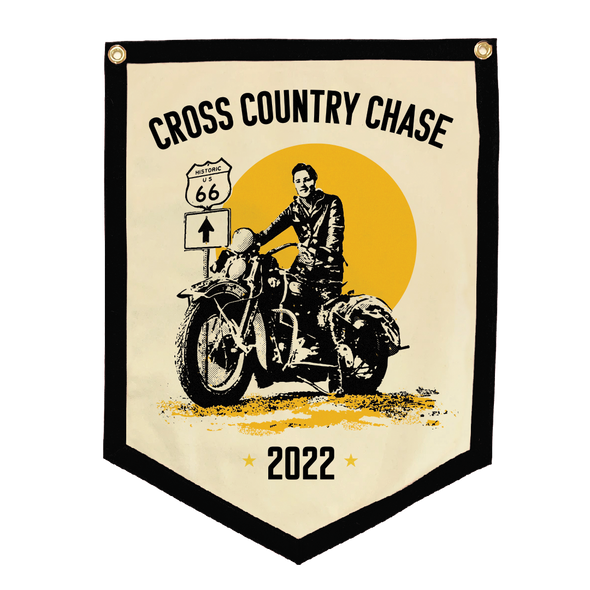 2022 Cross Country Chase "Chase Girl" Handmade Wool Banner 18" x 18"