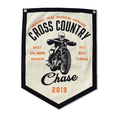 2019 Cross Country Chase Handmade Wool Banner 18" x 24"