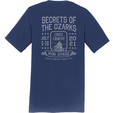 2021 Cross Country Chase "Secrets of the Ozarks" Navy Blue Event Shirt
