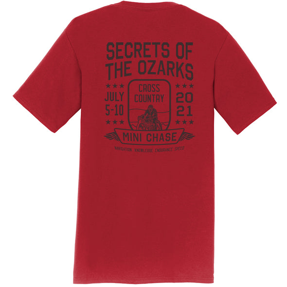 2021 Cross Country Chase "Secrets of the Ozarks" Cardinal Red Event Shirt