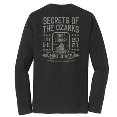 2021 Cross Country Chase "Secrets of the Ozarks" Black Long Sleeve Event Shirt
