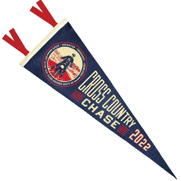 2022 The Chase Route 66 "Chase Guy" Hand Made Wool Pennant