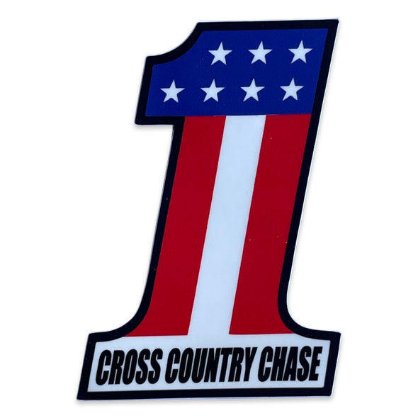 Cross Country Chase Red White & Blue #1 Sticker